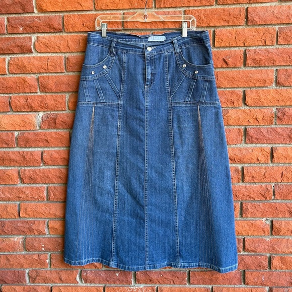 Y2K denim maxi skirt - Picture 1 of 12
